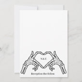 ロマンチックなゴシックスカル結婚式招待状 招待状 (裏面)