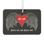 ロマンチックなゴシックハート |バレンタイン+日 カーエアーフレッシュナー (裏面)