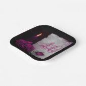 ロマンチックなゴシックバラ&キャンドル誕生日 ペーパープレート (傾斜あり)