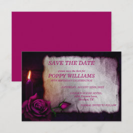 ロマンチックなゴシックバラ&キャンドル セーブザデート