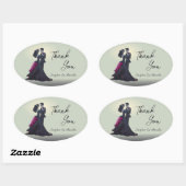 ロマンチックなゴシック好きエレガントの皆様 楕円形シール (シート)