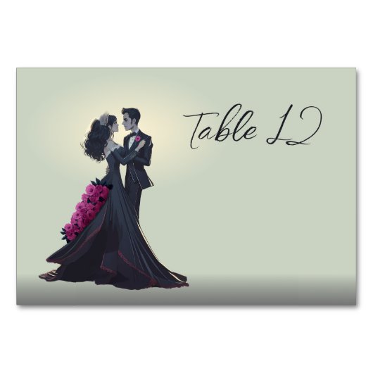 ロマンチックなゴシック好ミニマルきエレガント テーブルナンバー (正面)