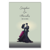 ロマンチックなゴシック好ミニマルきエレガント テーブルナンバー (裏面)