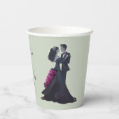 ロマンチックなゴシック愛好家エレガントな結婚式 紙コップ (裏面)