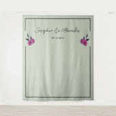 ロマンチックなゴシック愛好家エレガントな結婚背景 タペストリー (正面)