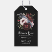 ロマンチックなゴシック様式の水の色Ravenありがとう ギフトタグ (正面)