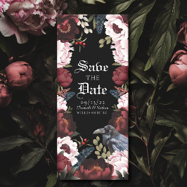 ロマンチックなゴシック様式の水彩彫刻の日付を保存 招待状