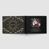 ロマンチックなゴシック様式の水彩彫刻フローラ結婚ズ ゲストブック (全面)