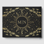 ロマンチックなゴシック様式の水彩彫刻フローラ結婚ズ ゲストブック (裏面)