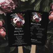 ロマンチックなゴシック様式の水彩彫刻フローラ結婚ズ ハンドファン