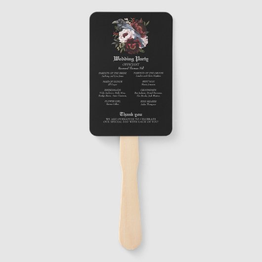 ロマンチックなゴシック様式の水彩彫刻フローラ結婚ズ ハンドファン (裏面)