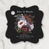 ロマンチックなゴシック様式の水彩彫刻フローラ結婚ズ フェイバータグ (正面)