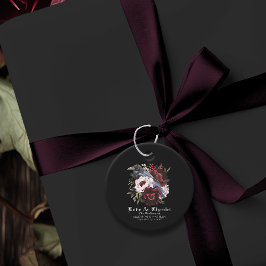 ロマンチックなゴシック様式の水彩彫刻フローラ結婚ズ フェイバータグ