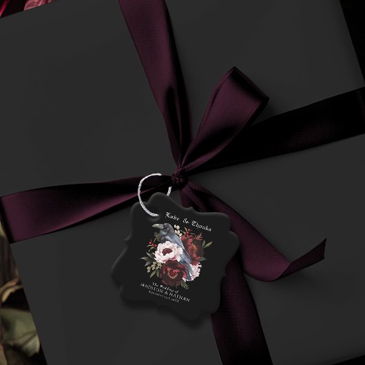 ロマンチックなゴシック様式の水彩彫刻フローラ結婚ズ フェイバータグ