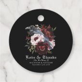 ロマンチックなゴシック様式の水彩彫刻フローラ結婚ズ フェイバータグ (裏面)