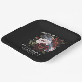 ロマンチックなゴシック様式の水彩彫刻フローラ結婚ズ ペーパープレート (傾斜あり)