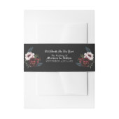 ロマンチックなゴシック様式の水彩彫刻フローラ結婚ズ 招待状ベリーバンド (正面例)