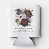 ロマンチックなゴシック様式の水彩彫刻フローラ結婚ズ 缶クーラー (裏面)