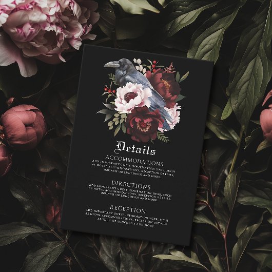 ロマンチックなゴシック様式の水彩彫刻詳細 エンクロージャーカード