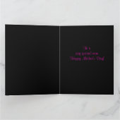 ロマンチックなゴシック様式スカルの母の日 カード (内部)