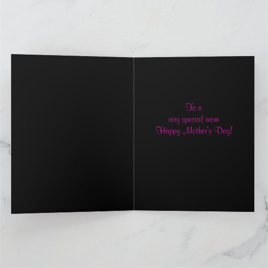 ロマンチックなゴシック様式スカルの母の日 カード (内部)