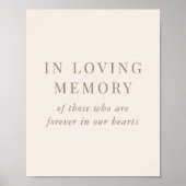 ロマンチックなゴールドとアイボリーのウェディング 愛する人の記憶に ポスター (正面)