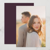 ロマンチックなゴールドの写真 招待状 (正面/裏面)