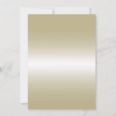 ロマンチックなゴールドの蝶結びとグリッターの50周年結婚式 招待状 (裏面)