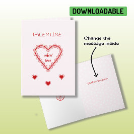 ロマンチックなサイクリングホイールハートバレンタイン シーズンカード