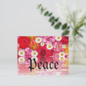 ロマンチックなサファリフローラブライダルシャワーピースデスティニー インビテーションポストカード (スタンド正面)