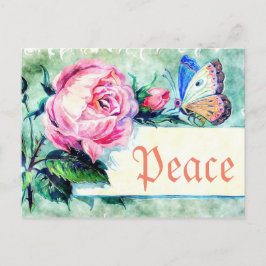 ロマンチックなサファリフローラブライダルシャワーピースデスティニー インビテーションポストカード