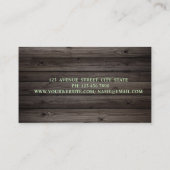 ロマンチックなサボテンのダークウッド 名刺 (裏面)