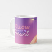 ロマンチックなサンセットノートブック：運命の心の琴線 コーヒーマグカップ (正面左)