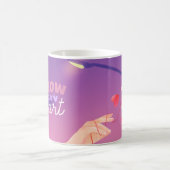 ロマンチックなサンセットノートブック：運命の心の琴線 コーヒーマグカップ (中央)