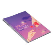 ロマンチックなサンセットノートブック：運命の心の琴線 ノートブック (右側)