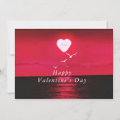 ロマンチックなサンセットラブバレンタインデーのカード (正面)