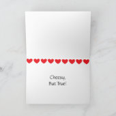 ロマンチックなシチュエーション | 面白い食べ物ジョーク カード (内部)