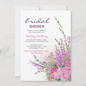 ロマンチックなシックな野草夏 招待状 (正面)