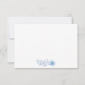 ロマンチックなシック結婚フローラサンキューカード サンキューカード (裏面)