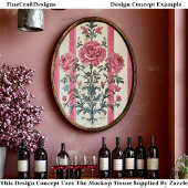 ロマンチックなシャビーシックなピンクのバラCZ8デコページ 薄葉紙