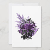 ロマンチックなシャビー – シックなゴシックフローラデザイン 招待状 (裏面)