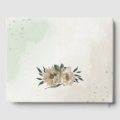 ロマンチックなシャンパンの花の緑結婚の緑 ゲストブック (裏面)