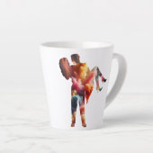 ロマンチックなシルエットラブ爆発マ鮮やかグ – A カフェラテマグ (右アングル)