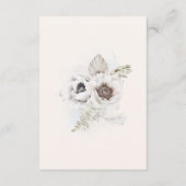 ロマンチックなシルバーの花のウェディング詳細封筒 エンクロージャーカード (裏面)