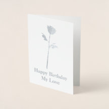 ロマンチックなシルバーバラと独自のメッセージ – カスタム