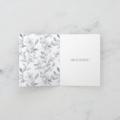 ロマンチックなシルバーホワイトローズフローラありがとう カード (内部)