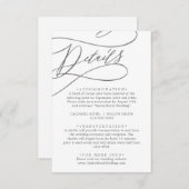 ロマンチックなシルバー書道詳細エンクロージャカード エンクロージャーカード (正面/裏面)