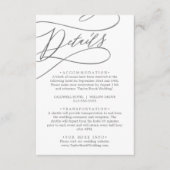 ロマンチックなシルバー書道詳細エンクロージャカード エンクロージャーカード (正面)