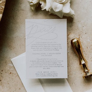 ロマンチックなシルバー結婚フォイルの詳細カード 箔招待状ポストカード