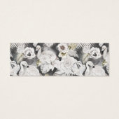 ロマンチックなシルバー結婚フローラカード (裏面)